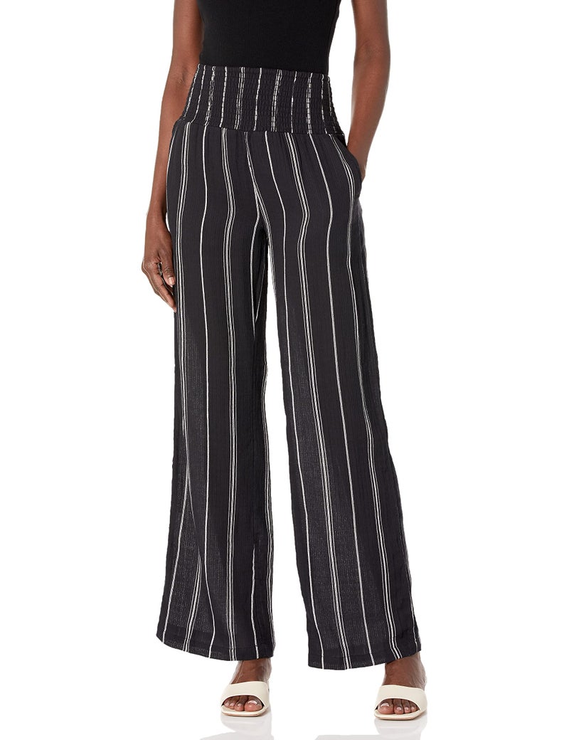 Billabong womens New Waves Stripe Pants, Black White, Medium US - Image 1